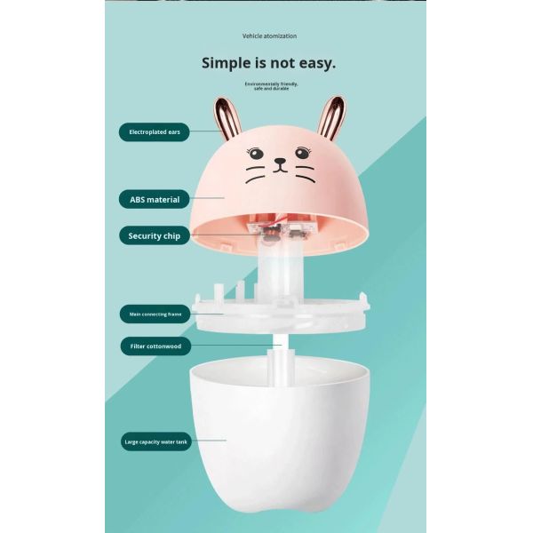 Customized Anti Dry Burn Mini Ultrasonic Humidifier Aromatherapy Diffuser Ultra Quiet