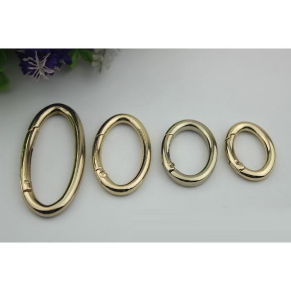 OEM Zinc Alloy Light Gold Various Size Metal Strong Spring O Ring for handbags