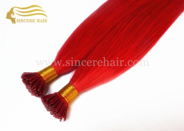Hot Selling Straight Hair Extensions - 18 Red Pre Bonded I Tip Hair Extensions 0.75 Gram Each Strand For Sale