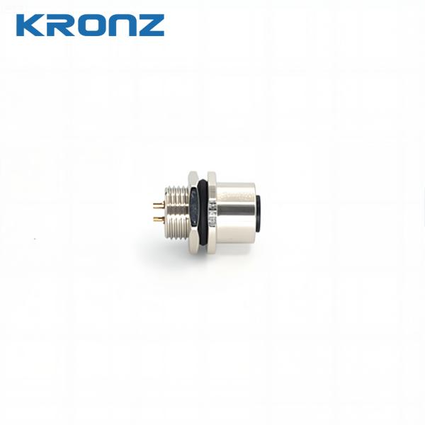 Conector de brida hembra de 4 pines, conector de aviación de 4 pines, montaje trasero M12, conector de panel