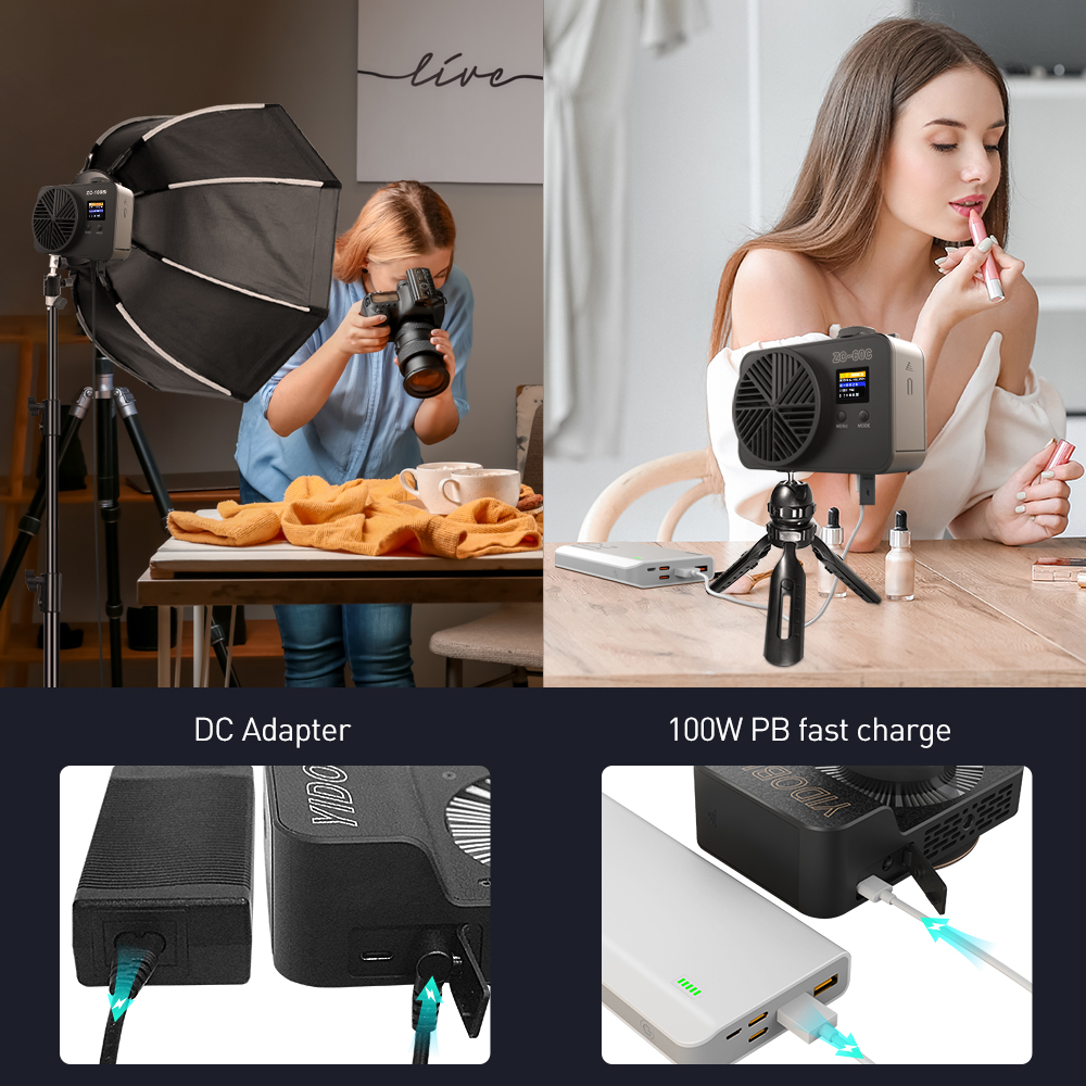 Оптовый портативный светодиодный видеопросвет ZC-60RGB, полный цвет RGB с CCT 2700-7500K