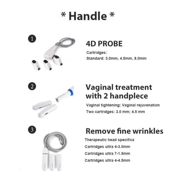 Portable SMAS HIFU Face Lifting Machine 5D 4D 3D Cartridge Vaginal Tightening