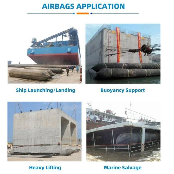 Гарантия 24 месяца Баржевое судно Подъемные надувные лодки Плавающие морские подушки безопасности
