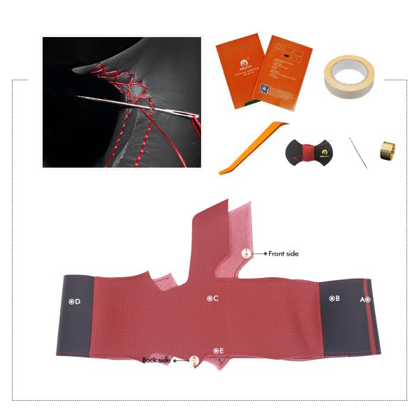 Customized High Quality Leather Steering Wheel Cover For Chevrolet (Chevy) Corvette C8 2020-2024