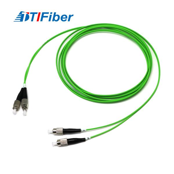TTIFiber FC-FC Green Jacket OM5 Fiber Optic Patch Cord Multimode DX Duplex