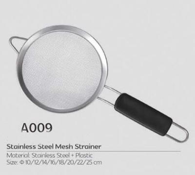Good helper for cooker Stainless steel large colander with long handle in kitchen tea and coffee strainer