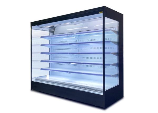 Réfrigérateur ouvert d'affichage de supermarché commercial de Multideck avec le rideau aérien