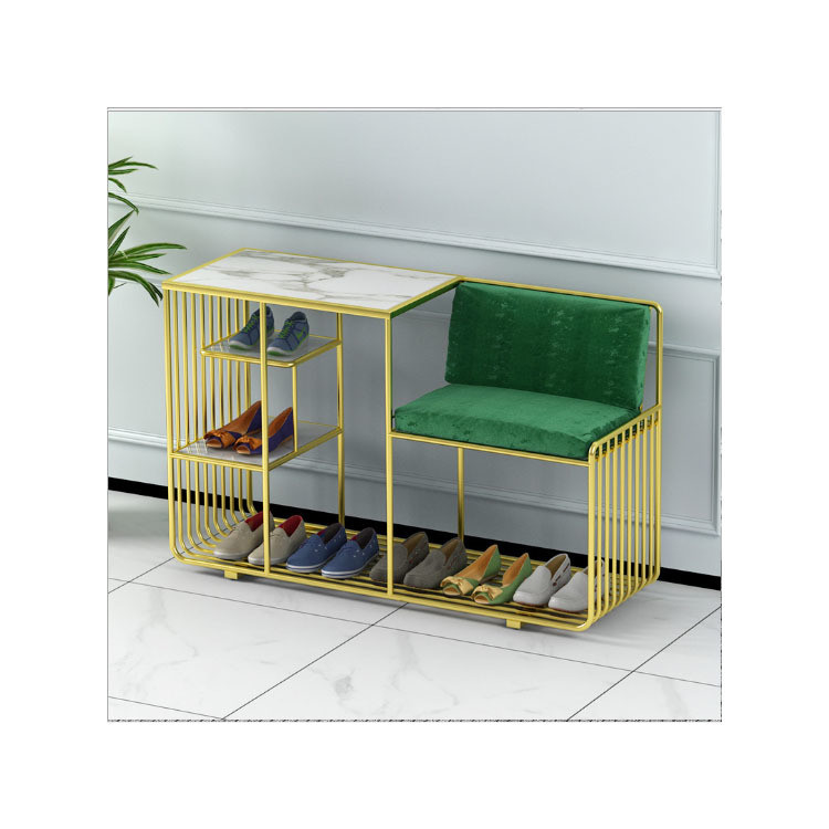 Portable Living Room Furniture Metal Shoe Rack with Modern Design and Wire Storage