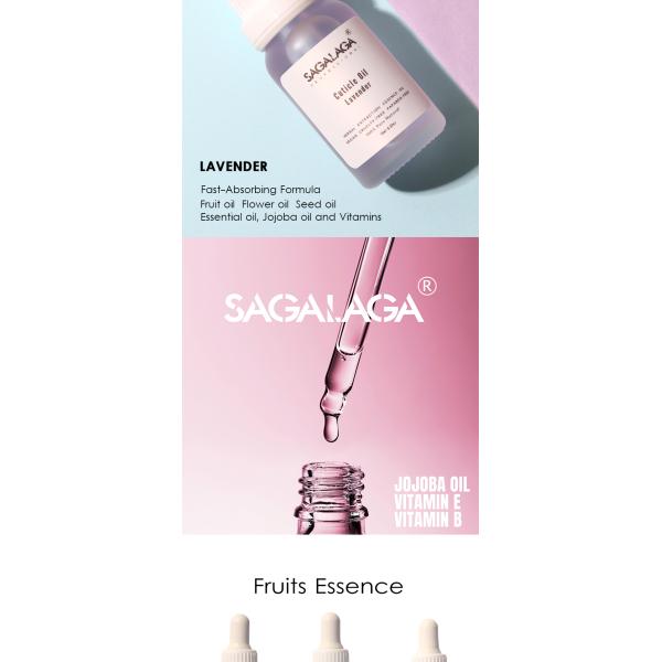 Format DROPPER Etiqueta privada Aceite natural para la cutícula de las uñas con vitamina E Aceite para el crecimiento de la cutícula con aroma a durazno