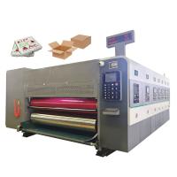 Machine d'impression de boîtes en forme de courbes flexibles entièrement informatisée 4 imprimantes couleur machine à découper à la matrice