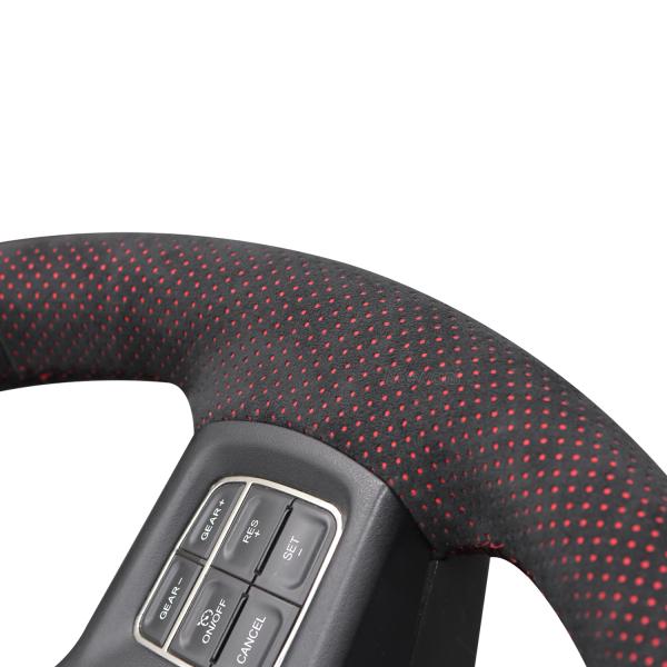MEWANT Fashion Anti Skid Backed Athsuede  Hand Sew Car Steering Wheel Cover Non-slip Carbon For Dodge RAM 1500 3500 2013-2018