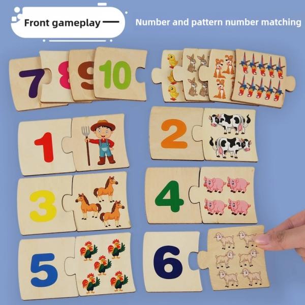 Wooden Counting Board Math Manipulatives Number Counting Toys for Kindergarten Learning Montessori Educational Toys