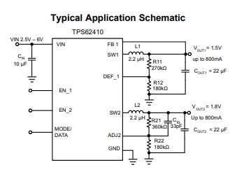 PDAs Pocket PCs TPS62410DRCR Power Management ICs 800mA