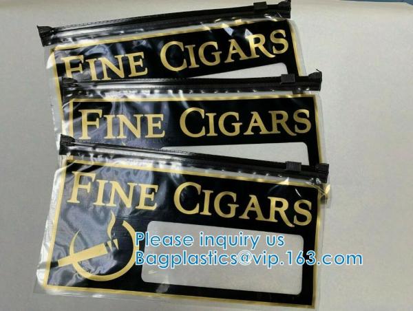 Fine Cigars, slider grip bags, zip top pouch, Tear-proof, no leak, puncture resistance, eco-friendly