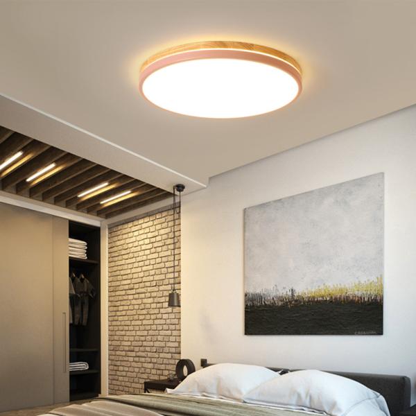 Round Wood frame ceiling lights for Indoor home Lighting Fixtures (WH-WA-09)