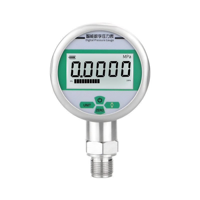 Two Size 7 Batteries 0.4%FS Stainless Steel Digital Pressure Gauge for Water Gas Liquid