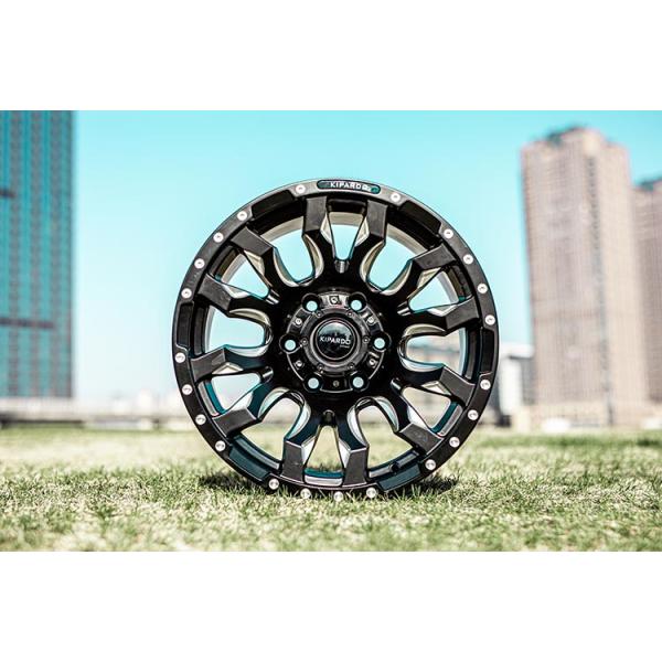 Black Milled PCD Jante 17 Inch 4x4 Off Road Rims impact resistant