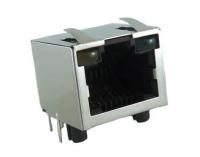 Tab Up 8P8C Jack modular RJHSEL38H 1x1 blindado com LEDs