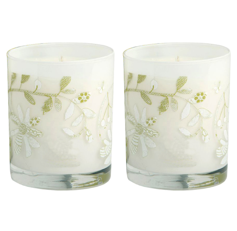 White Glass Votive Candle Holders