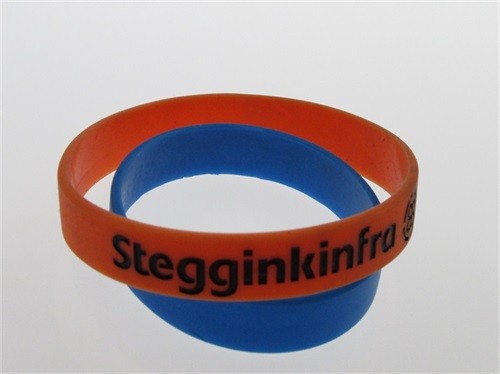 red silicone bracelet black ink filled silicone bracelet for promotional gifts