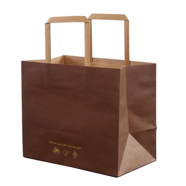 Brown Kraft Paper Custom Sustainable Takeaway Packaging for Takeaway Baked Goods
