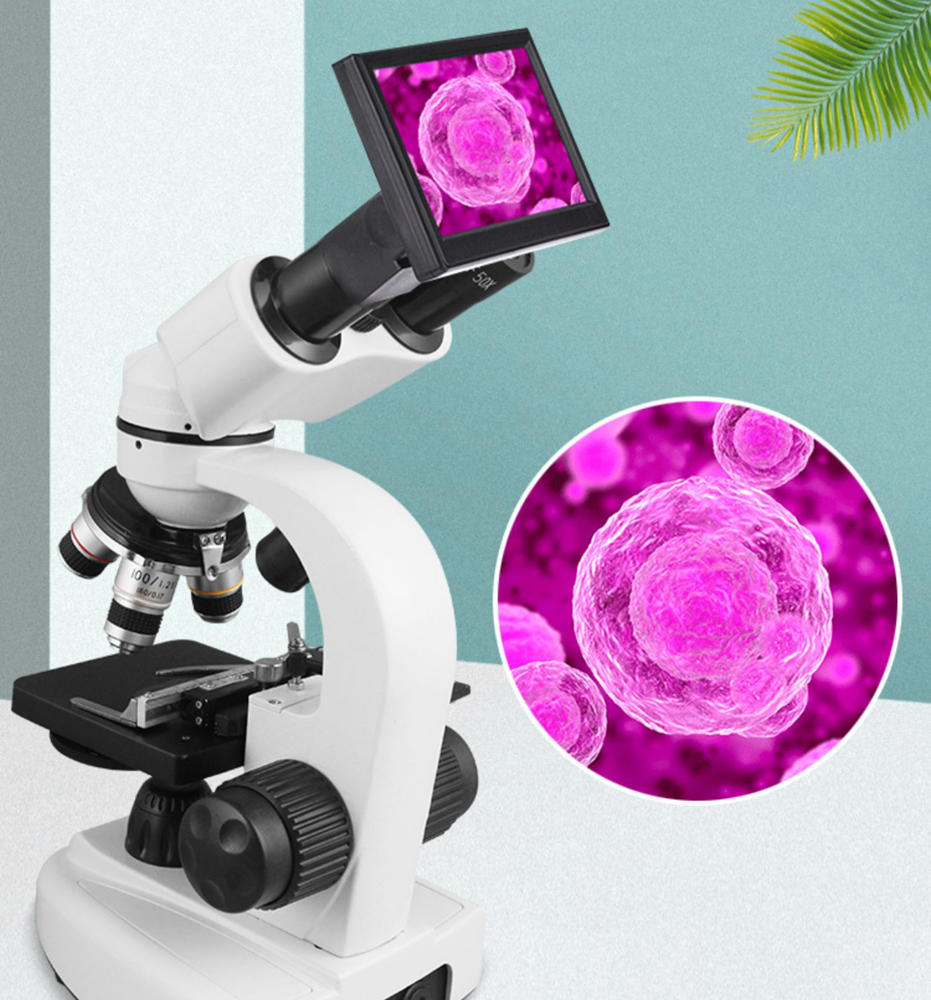 40X-640X Magnification Microscope Student Education Compound Biological Optical Binocular Microscope