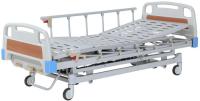 Lit d'hôpital manuel réglable avec 3 détraqués, semi lit de malade de Fowler ICU