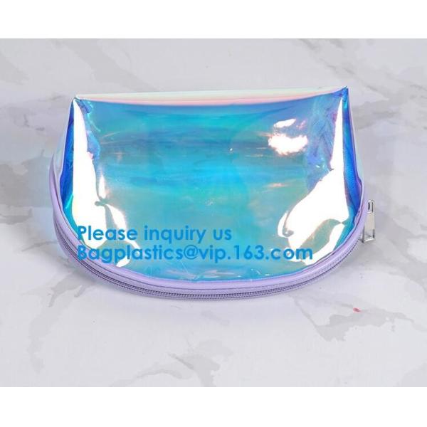 Shiny Luxury Hologram Laser Pvc Holographic Cosmetic Zipper Make Up Bag,Toiletry Bag Hologram Laser Lady Travel Cosmeti