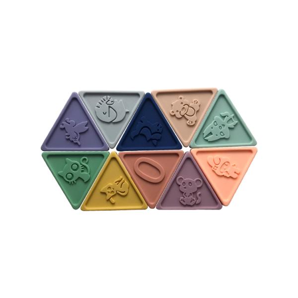 Картины игрушки отработочных детей строительные блоки воспитательной животной триангулярные