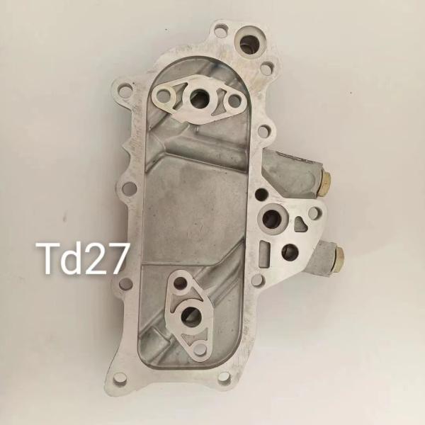 Aluminium 21305-54T00 TD27 Oil Cooler Cover For Nissan