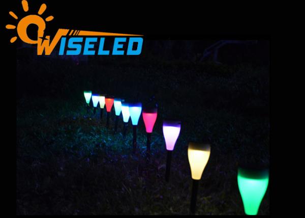 As luzes solares pequenas coloridas do jardim do diodo emissor de luz fáceis instalam pendurando/inserção/terra