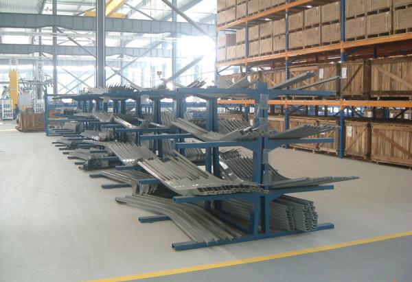 Steel Pipe Cantilever Pallet Racking , Heavy Duty Cantilever Racking System