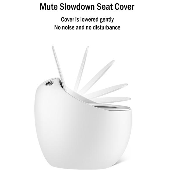 Ceramic Colored Siphon One Piece Toilet Bowl Egg Design Water Saving