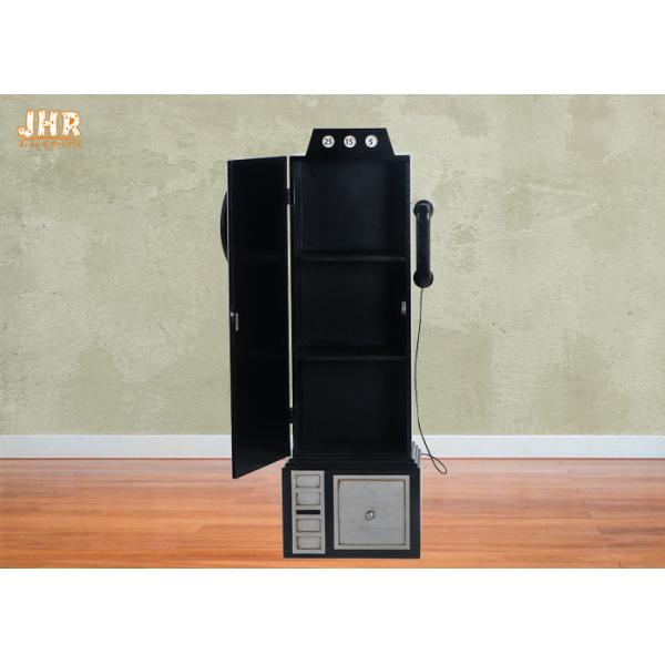 Creative Wood Storage Rack Decorative Wooden Cabinet CD DVD Floor Shelf Black Color