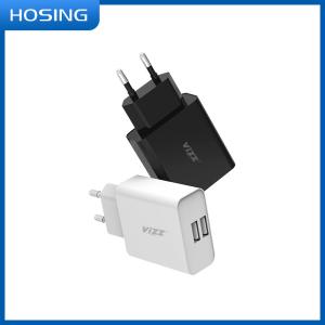Fireproof ABS PC Wall Dual Ports TC12 Retractable Phone Charger