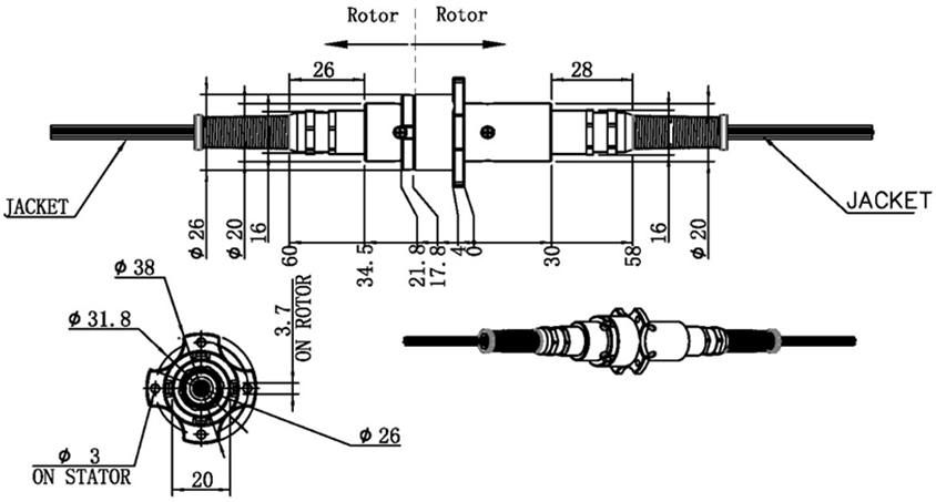 High Precision Metal Fiber Optic Rotary Joint For Radar / Electro Optical Pods