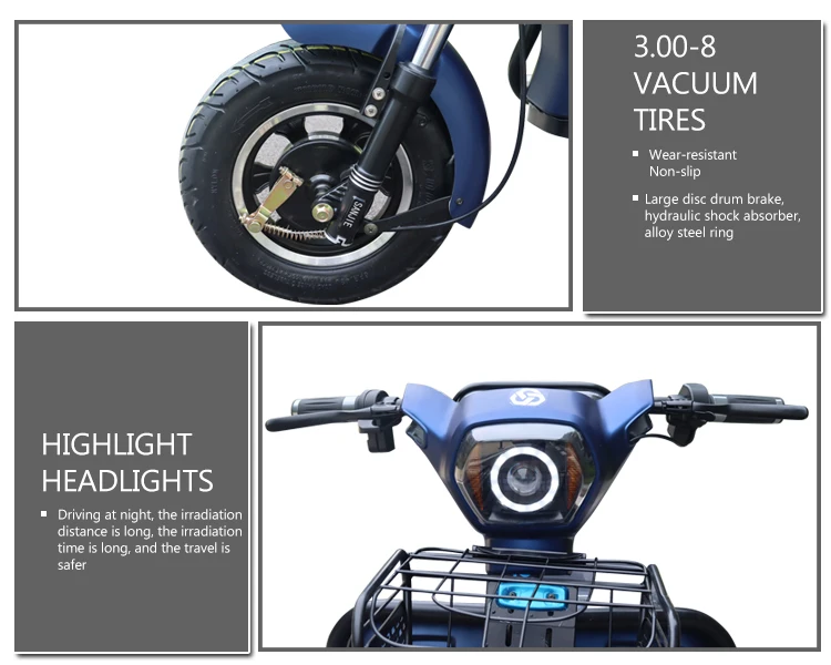 tricycle motorized cargo three wheel scooters bike tricycle for adults