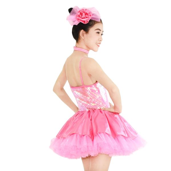 Knee Length Tieres Girls Jazz Costumes Tap Dance Dress Custom Service Dance Clothes