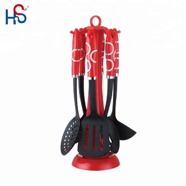 7-Piece Kitchenware Utensil Set with Dishwasher Safe and BPA Free Nylon Utensils