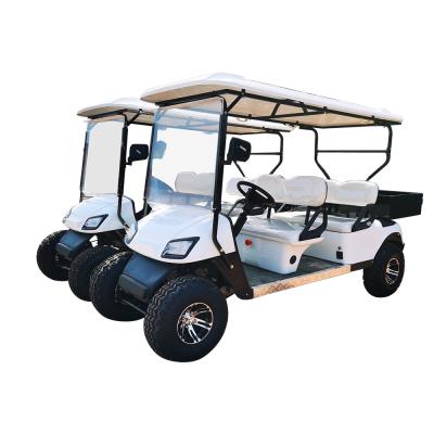 Carrinho de golfe utilitário branco LSV EV veículo 4 lugares para jardim de fazenda