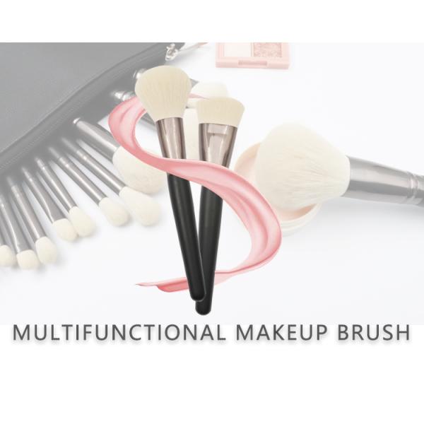 Wood Handle Black 14Pcs Private Label Makeup Brush Set 19.6*1.7cm