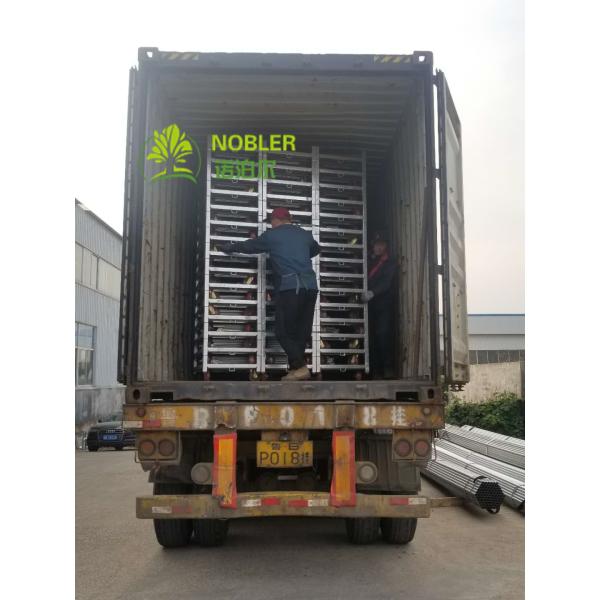 Hot Dip Galvanized Plywood Material Flower Trolley Heavy Wheel Easy To Install