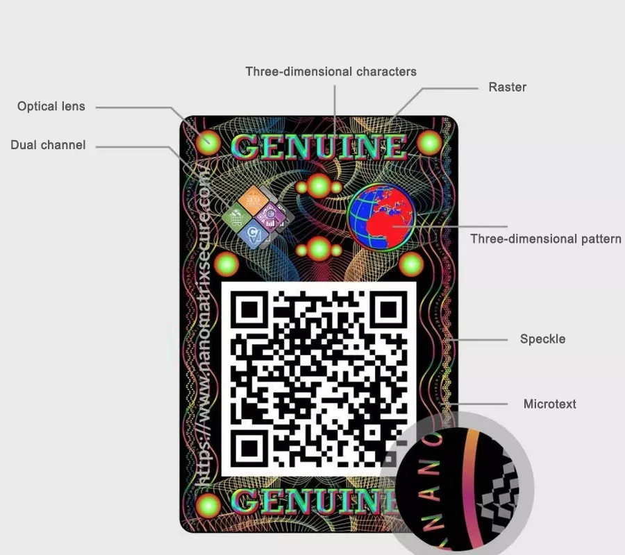 Ярлыка слоя запроса сканирования кода QR стикеры вина Multi анти- поддельные изготовленные на заказ