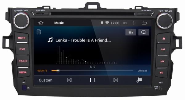 Ouchuangbo Car DVD Stereo System for Toyota Corolla 2008-2011 Android 4.4 3G Wifi BT Audio