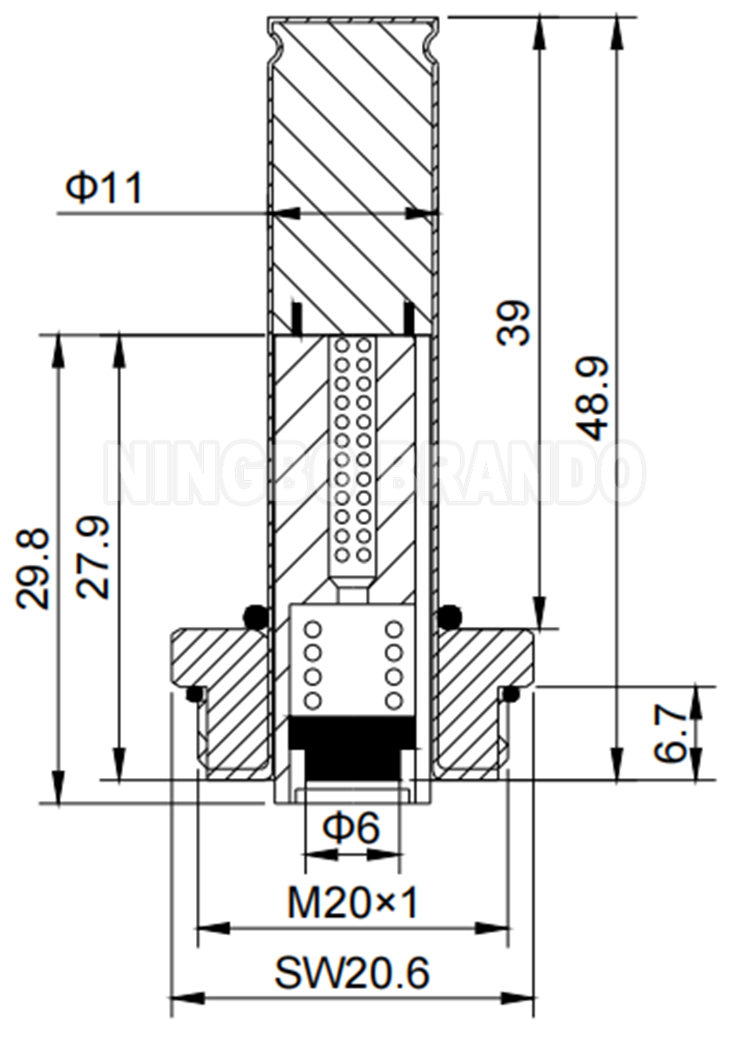 Refrigeration Solenoid Armature for Castel HM2 HM3 Coil With Plunger Tube and Iron Core Assembly