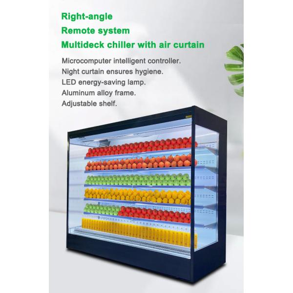 Customized Drinks Open Display Refrigerator R404a Vegetable And Fruits Cooler