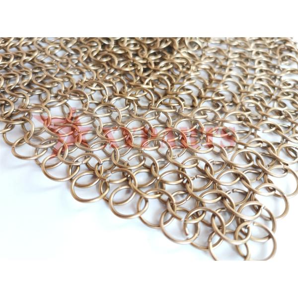 Бронзовая сетка кольца металла Chainmail нержавеющей стали для занавесов стены