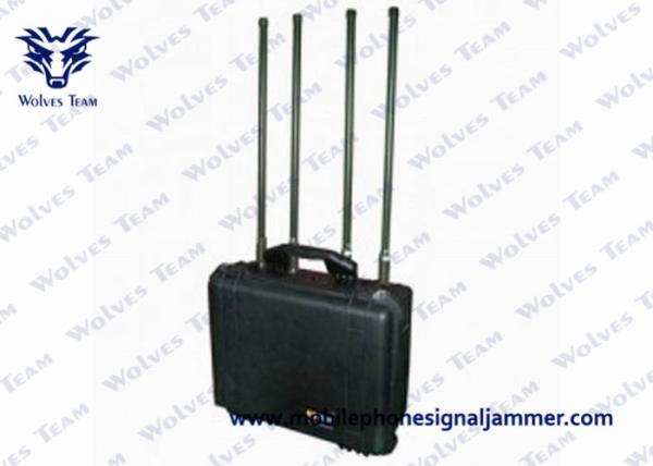Remote Controlled High Power Military Cell Phone Jammer PLL SYNTHERSIZES External high gain GP antenna