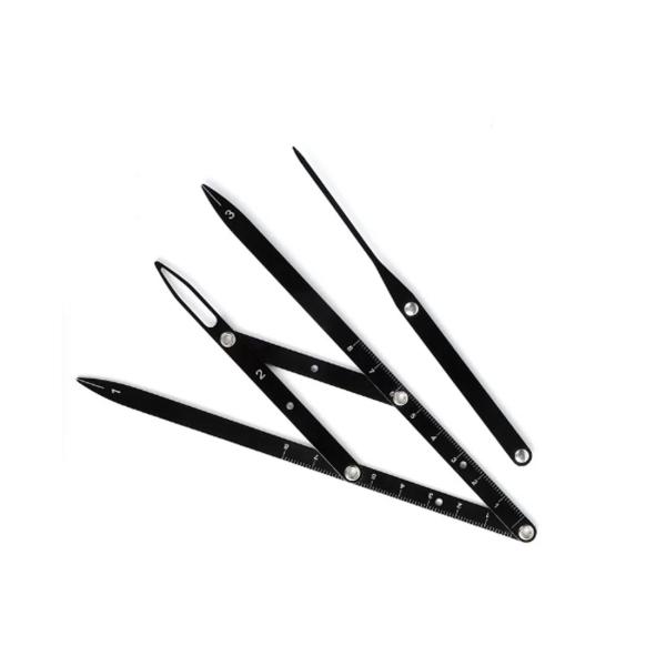 Laser Print Logo Black 4 Prong Stainless Steel Golden Mean Calipers With Scale For Training School