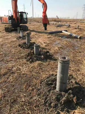 300MM diameter Prestressed concrete pipe pile excavator high frequency vibratory pile hammer/driver machine